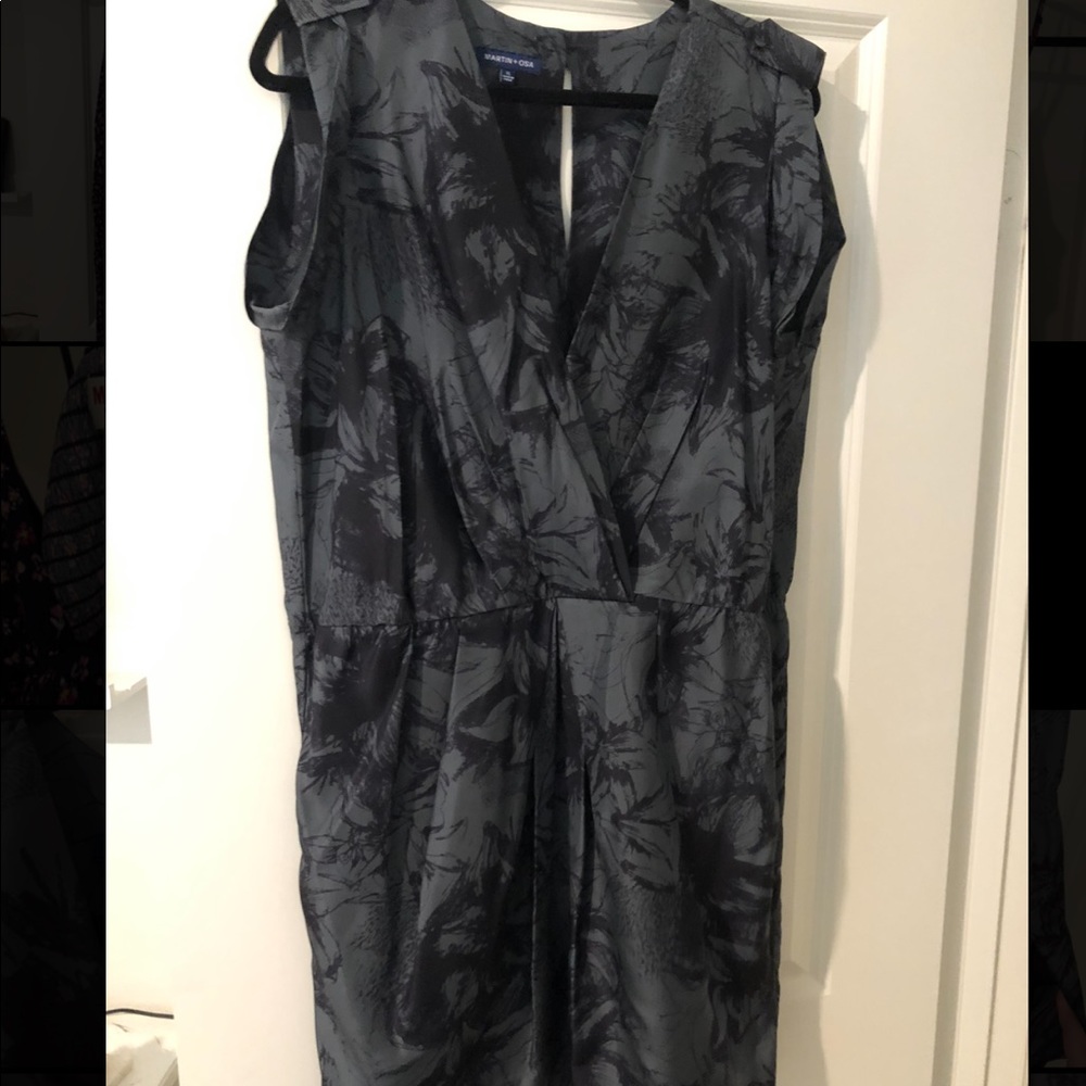 100% silk mini dress